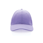 6-panel recycled cotton cap with AWARE™ tracer, 280 g/m² lilac colour