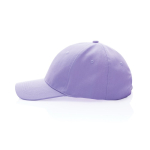 6-panel recycled cotton cap with AWARE™ tracer, 280 g/m² lilac colour