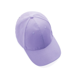 6-panel recycled cotton cap with AWARE™ tracer, 280 g/m² lilac colour