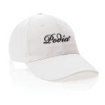 6-panel recycled cotton cap with AWARE™ tracer, 280 g/m²