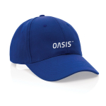 6-panel recycled cotton cap with AWARE™ tracer, 280 g/m²
