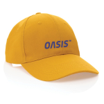 6-panel recycled cotton cap with AWARE™ tracer, 280 g/m²
