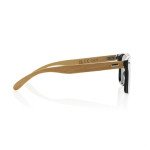 Eco sunglasses with bamboo arms and mirrored lenses, UV400 brown colour