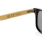Eco sunglasses with bamboo arms and mirrored lenses, UV400 brown colour