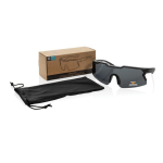 Eco sports sunglasses with polarised lenses, UV400 protection black colour