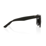 Retro straw-fibre sunglasses with UV400 protection black colour