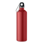 Leak-proof bottle, recycled stainless steel, 750ml red colour