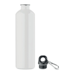 Leak-proof bottle, recycled stainless steel, 750ml white colour