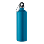Leak-proof bottle, recycled stainless steel, 750ml turquoise colour