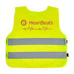 Children’s high-visibility vest, age 7–12, Velcro closure, RFX™ neon yellow colour