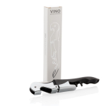 Classic stainless steel waiter's corkscrew in box black colour