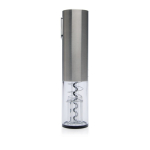 Electric wine opener in stainless steel, USB rechargeable grey colour