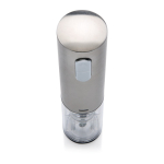 Electric wine opener in stainless steel, USB rechargeable grey colour