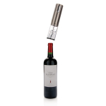 Electric wine opener in stainless steel, USB rechargeable grey colour