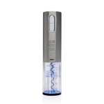Electric wine opener in stainless steel, USB rechargeable grey colour