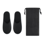 Hotel slippers, polyester, logo printable black colour second view
