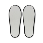 Hotel slippers, polyester, logo printable black colour third view