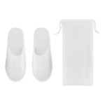 Hotel slippers, polyester, logo printable white colour second view