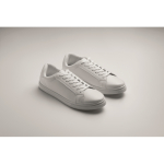 Lightweight synthetic leather slippers, rubber sole third photographic view