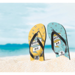 Back flip-flops with logo, sublimation black colour third ambient view 2