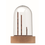Wooden Christmas ornament, transparent casing, LED light wood colour seventh view