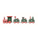 Printable wooden Christmas train, figurines mixed colour second view
