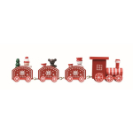 Printable wooden Christmas train, figurines third view