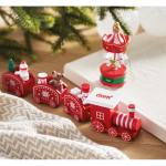 Printable wooden Christmas train, figurines fourth ambient view 2