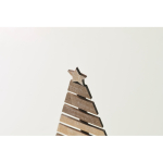 Printable Christmas tree decoration, wooden wood colour fourth photographic view