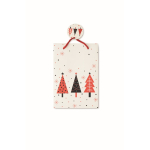 Small Christmas paper gift bag, festive theme white colour fifth view
