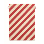 Large Christmas gift bag, drawstring closure, 50x70 cm red colour third view