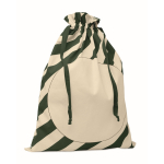 Large Christmas gift bag, drawstring closure, 50x70 cm green colour