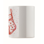 Ceramic mug, Christmas design, matching handle, 300 ml red colour fifth view