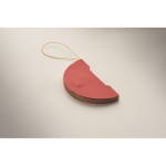 Foldable paper ornament, Christmas bauble shape red colour third photographic view
