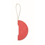 Foldable paper ornament, Christmas bauble shape red colour fifth view