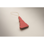 Foldable paper hanging ornament, Christmas tree shape red colour third photographic view