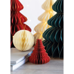Foldable paper hanging ornament, Christmas tree shape red colour ambient view
