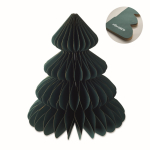 Foldable paper ornament, Christmas tree shape green colour