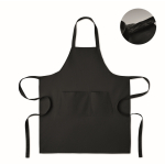 Apron, adjustable neck, front pockets, 240 g/m2 black colour