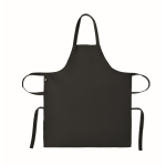 Apron, adjustable neck, front pockets, 240 g/m2 black colour fifth view