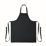 Apron, adjustable neck, front pockets, 240 g/m2 blue colour fourth view