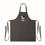 Apron, adjustable neck, front pockets, 240 g/m2 dark grey colour view with print area