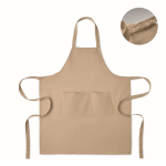Apron, adjustable neck, front pockets, 240 g/m2 camel colour