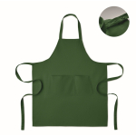 Apron, adjustable neck, front pockets, 240 g/m2 dark green colour