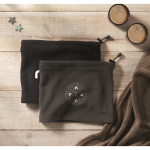 Adjustable fleece neck warmer, one size dark grey colour main ambient view