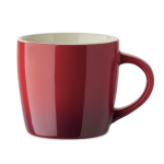 Ceramic mug, assorted colours, gradient design, 300 ml red colour eighth view