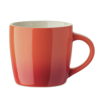 Ceramic mug, assorted colours, gradient design, 300 ml orange colour eighth view