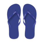 Branded plastic flip-flops, beach, single colour blue colour