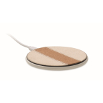 Wireless phone charger, cotton and cork, 15W white colour second view