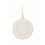 Wireless phone charger, cotton and cork, 15W white colour seventh view